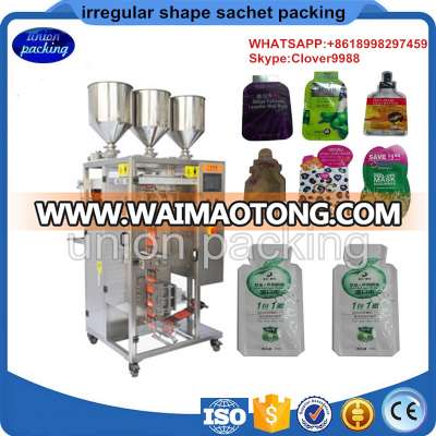 Automatic irregular shaped modern cosmetic bag packaging machine